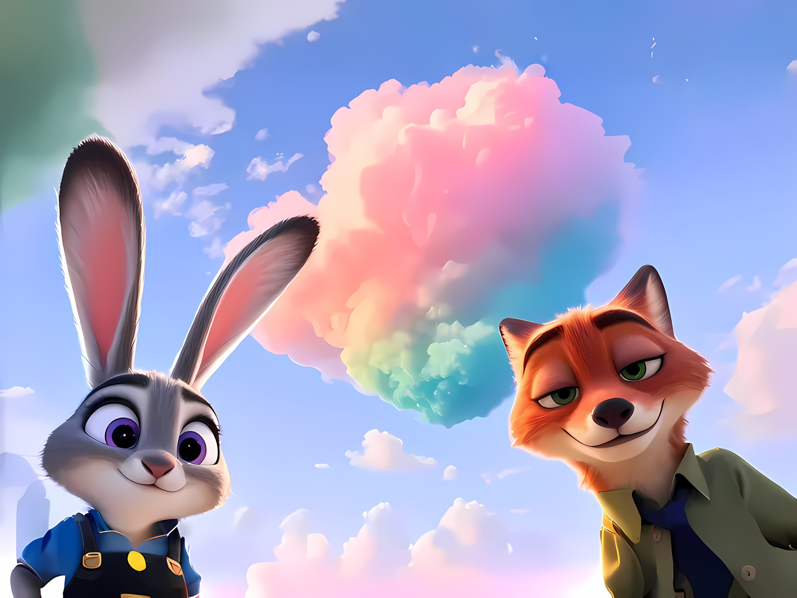 【哲风壁纸】兔子朱迪-彩云-朱迪